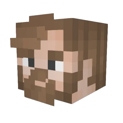 FaR2D214 Minecraft avatar head, 3D render