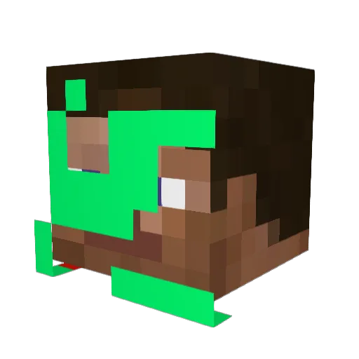 FaZePeq Minecraft avatar head, 3D render