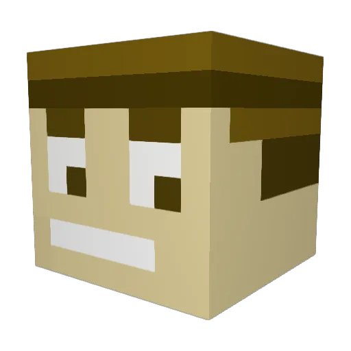 FaZeWoody Minecraft avatar head, 3D render