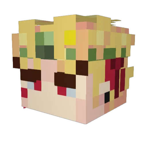 Fa_711x Minecraft avatar head, 3D render
