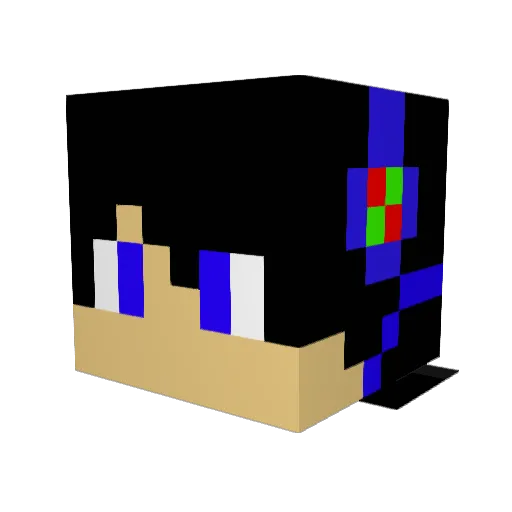 Faaaaay Minecraft avatar head, 3D render
