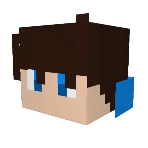 Faabs28 Minecraft avatar head, 3D render