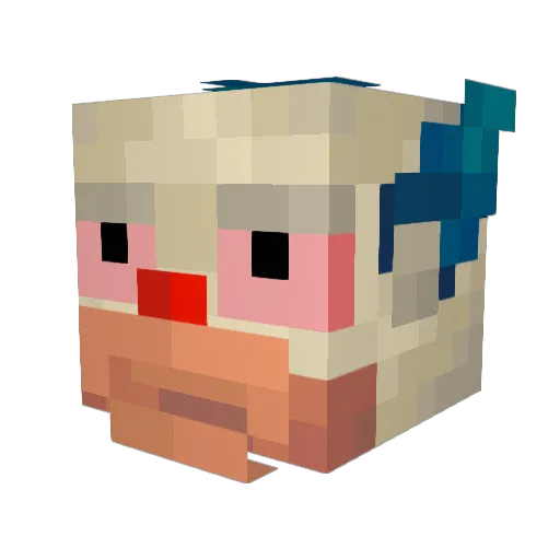 Faaisal Minecraft avatar head, 3D render