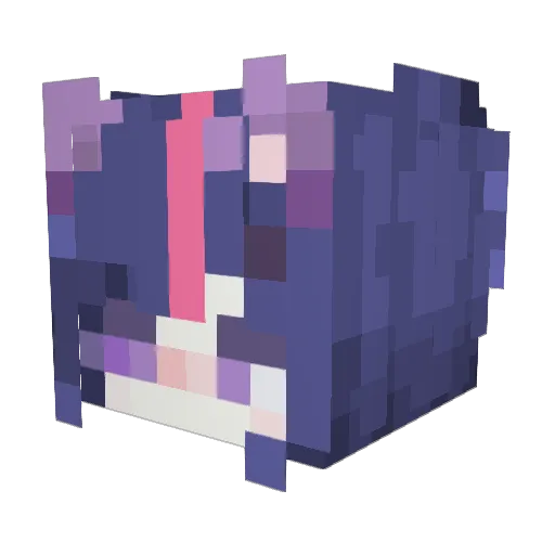 Faami Minecraft avatar head, 3D render