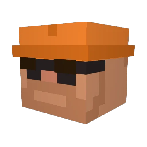 Faara0 Minecraft avatar head, 3D render