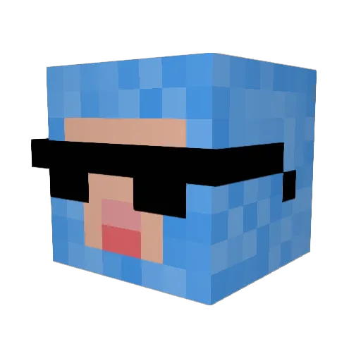 Faarefanger Minecraft avatar head, 3D render