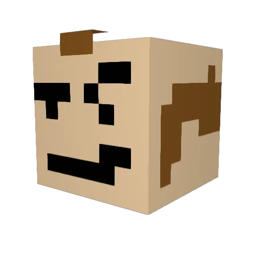 Faathim Minecraft avatar head, 3D render