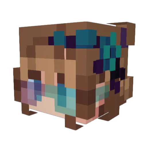 Faattima Minecraft avatar head, 3D render