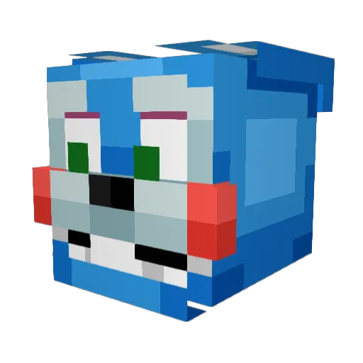 Faaulty Minecraft avatar head, 3D render