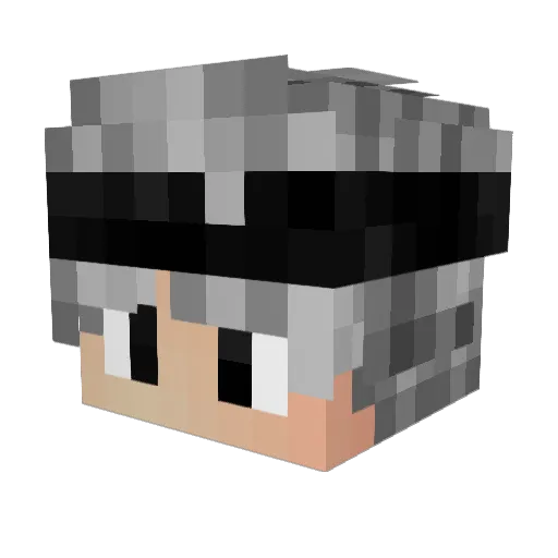 Faauzer Minecraft avatar head, 3D render