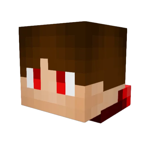 Fab97500 Minecraft avatar head, 3D render