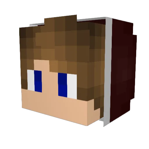 FabAce Minecraft avatar head, 3D render