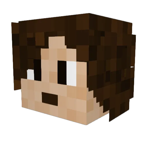 FabMc01 Minecraft avatar head, 3D render