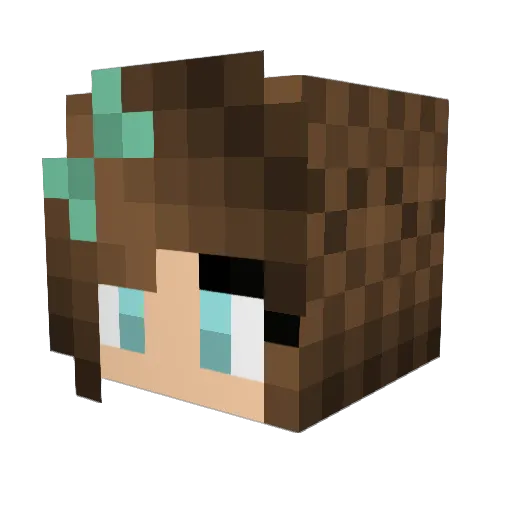 FabPixels Minecraft avatar head, 3D render