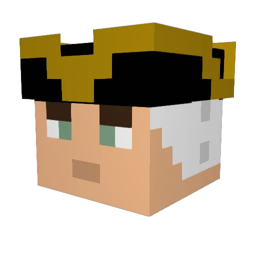 FabSimen Minecraft avatar head, 3D render