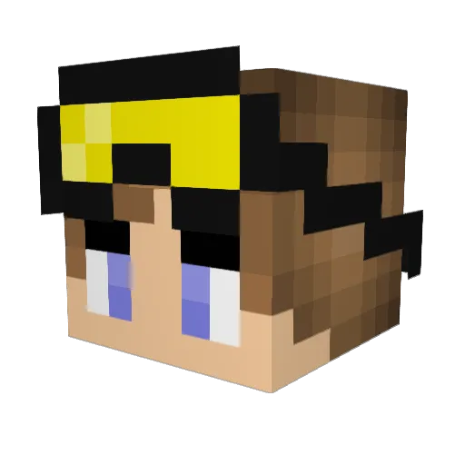 Fab_1128 Minecraft avatar head, 3D render
