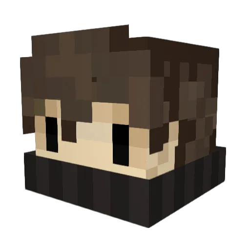Fab_g Minecraft avatar head, 3D render