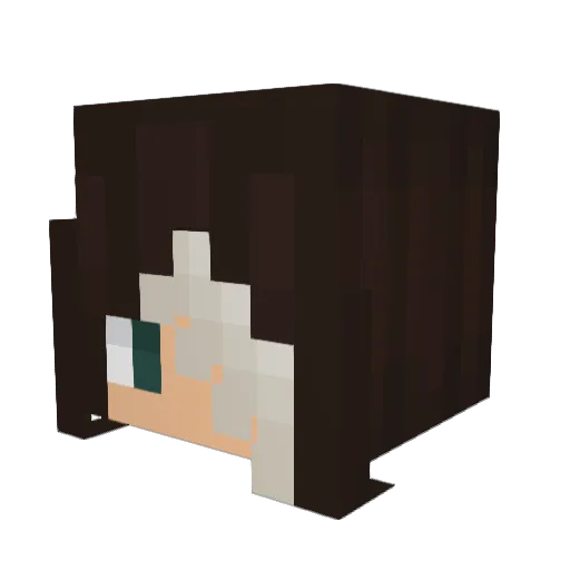Fabby Minecraft avatar head, 3D render