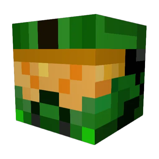 Fabdalorian Minecraft avatar head, 3D render