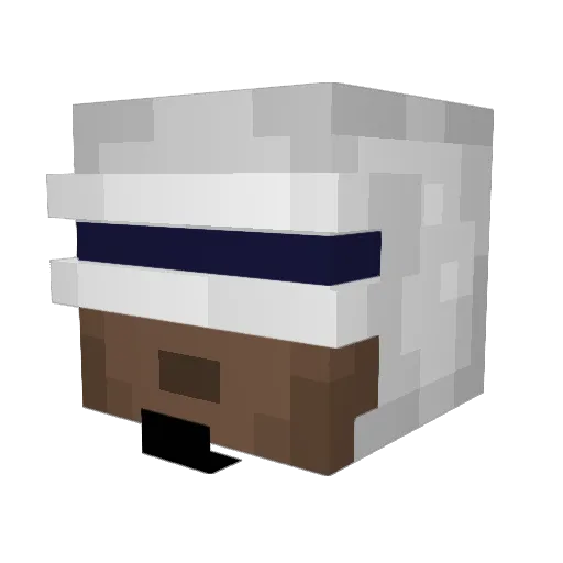 FabeFabes Minecraft avatar head, 3D render