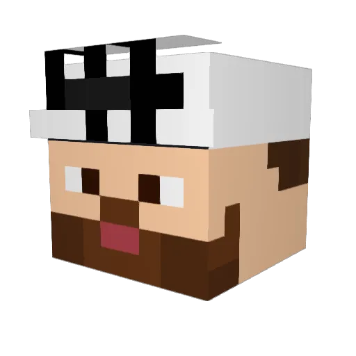 Fabeeeer Minecraft avatar head, 3D render