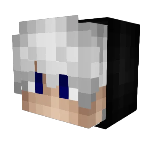 Fabehh Minecraft avatar head, 3D render