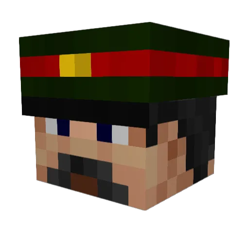 FaberV2 Minecraft avatar head, 3D render