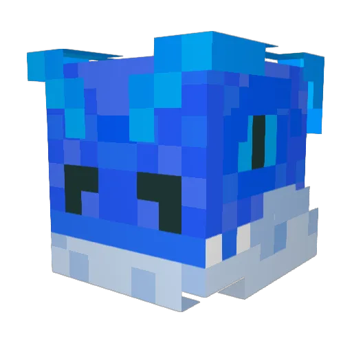 Fabeu Minecraft avatar head, 3D render