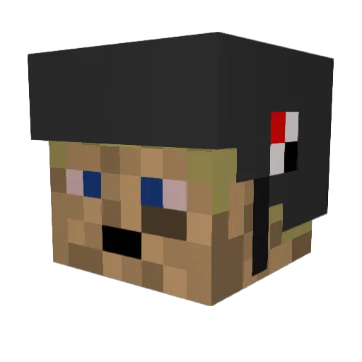 Fabi924 Minecraft avatar head, 3D render