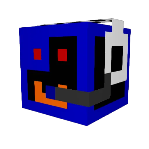 FabiFlash Minecraft avatar head, 3D render