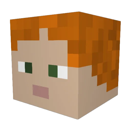 FabiStyle Minecraft avatar head, 3D render