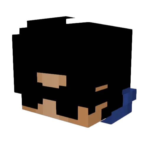 Fabi_Elh Minecraft avatar head, 3D render