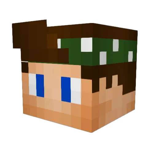Fabian28 Minecraft avatar head, 3D render