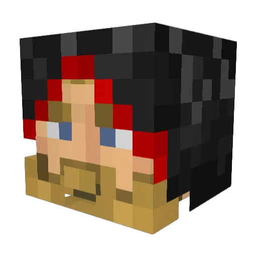 Fabian3kPL Minecraft avatar head, 3D render