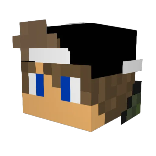 FabianDe Minecraft avatar head, 3D render