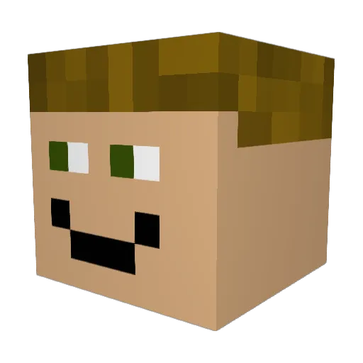 FabianRa Minecraft avatar head, 3D render
