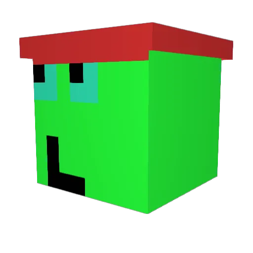 FabianX15 Minecraft avatar head, 3D render