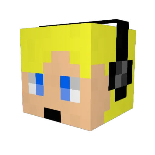 Fabianmie Minecraft avatar head, 3D render