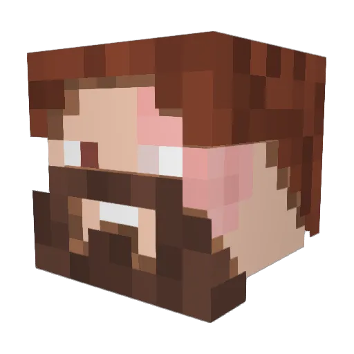 Fabianord Minecraft avatar head, 3D render