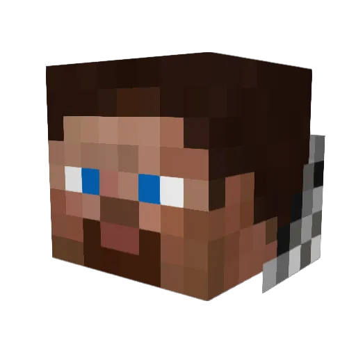 Fabiboe Minecraft avatar head, 3D render