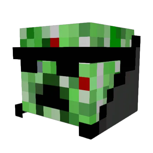 Fabietto Minecraft avatar head, 3D render