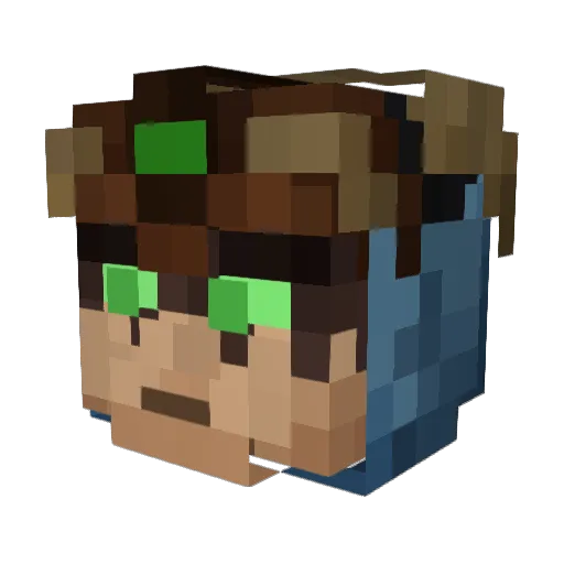 Fabii2607 Minecraft avatar head, 3D render