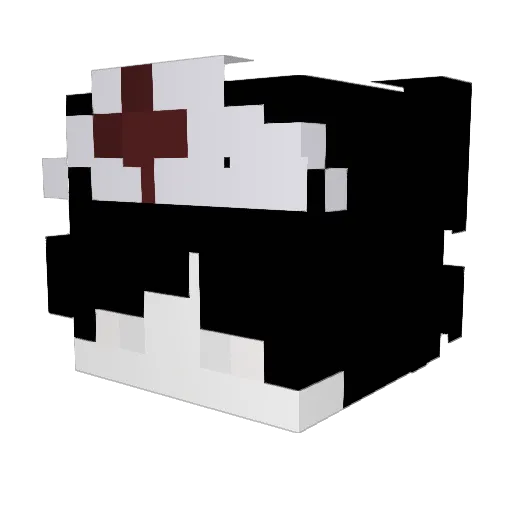 FabiiOff Minecraft avatar head, 3D render