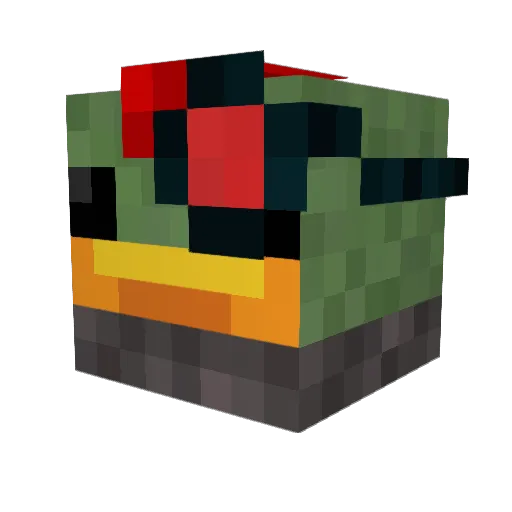 FabinLink Minecraft avatar head, 3D render