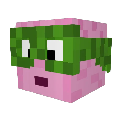 Fabinator_02 Minecraft avatar head, 3D render