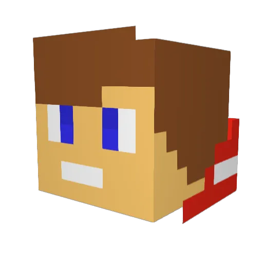 Fabinho8 Minecraft avatar head, 3D render