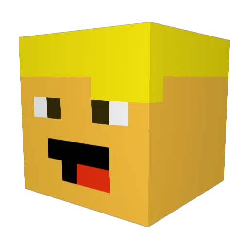 FabioFan2010 Minecraft avatar head, 3D render