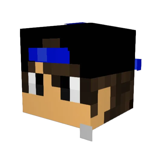 FabioXY Minecraft avatar head, 3D render