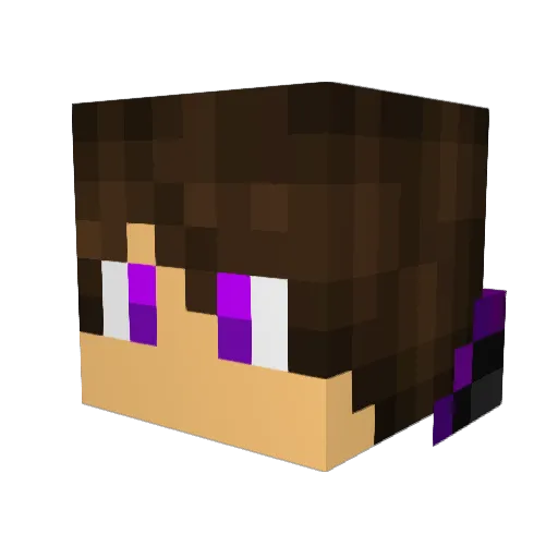 Fabiqueen Minecraft avatar head, 3D render