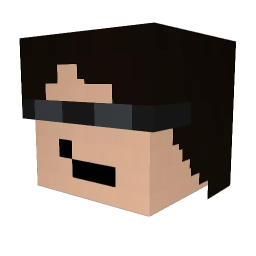 Fablator Minecraft avatar head, 3D render